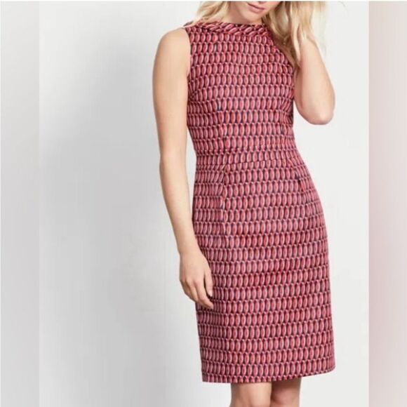 BODEN | Martha Dress in Conker Trellis 8 Long - Picture 1 of 6